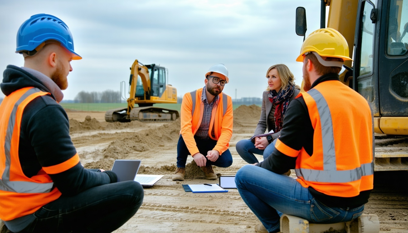 Adventus Consulting Group team discussing a construction project